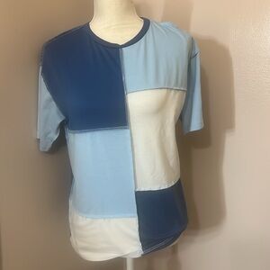 ⭐️ 2 for $15. SHEIN Two-Tone Blue Top